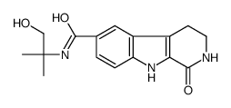 N-(1-hydroxy-2-methylpropan-2-yl)-1-oxo-2,3,4,9-tetrahydropyrido[3,4-b]indole-6-carboxamide结构式