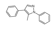 5-methyl-1,4-diphenylpyrazole结构式
