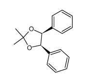 (4S,5R)-2,2-dimethyl-4,5-diphenyl-1,3-dioxolane结构式