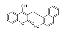 4-hydroxy-3-[(2-hydroxynaphthalen-1-yl)methyl]chromen-2-one Structure