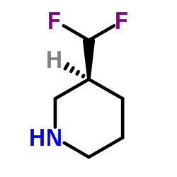 (3S)-3-(Difluoromethyl)piperidine结构式