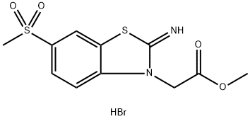 Methyl 2-(2-imino-6-(methylsulfonyl)benzo[d]thiazol-3(2H)-yl)acetate hydrobromide Structure
