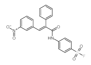 Benzenesulfonylfluoride, 4-[[3-(3-nitrophenyl)-1-oxo-2-phenyl-2-propen-1-yl]amino]-结构式