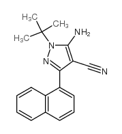 5-Amino-3-(1-naphthyl)-4-cyano-1-tert-butylpyrazole Structure