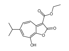 ethyl 8-hydroxy-6-isopropyl-2-oxo-2H-cyclohepta(b)furan-3-carboxylate结构式