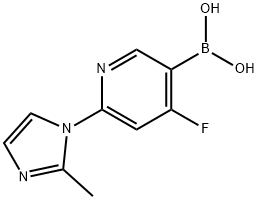 4-Fluoro-2-(2-methylimidazol-1-yl)pyridine-5-boronic acid结构式