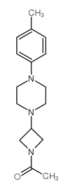 1-[3-(4-对甲苯-1-哌嗪)-氮杂啶-1-基]-乙酮结构式
