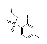 N-ethyl-2-iodo-4-methyl-benzenesulfonamide结构式
