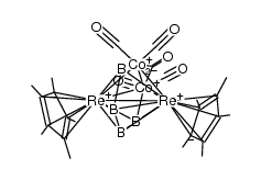 ((CH3)5C5Re)2(μ-η(6):η(6)-B4H4Co2(CO)5) Structure