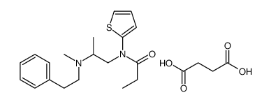 butanedioic acid,N-[2-[methyl(2-phenylethyl)amino]propyl]-N-thiophen-2-ylpropanamide结构式