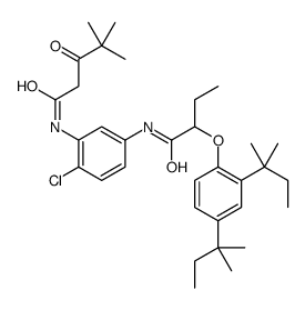 N-[5-[[2-[2,4-bis(1,1-dimethylpropyl)phenoxy]-1-oxobutyl]amino]-2-chlorophenyl]-4,4-dimethyl-3-oxovaleramide Structure
