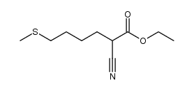 ethyl 2-cyano-6-(methylthio)hexanoate结构式