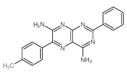 4,7-Pteridinediamine,6-(4-methylphenyl)-2-phenyl-结构式