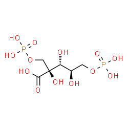 2-carboxyribitol 1,5-bisphosphate structure