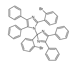 2,2'-bis-(2-bromo-phenyl)-4,5,4',5'-tetraphenyl-2'H-[1,2']biimidazolyl结构式