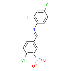 (4-chloro-3-nitrobenzylidene)(2,4-dichlorophenyl)amine结构式
