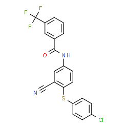 N-(4-[(4-CHLOROPHENYL)SULFANYL]-3-CYANOPHENYL)-3-(TRIFLUOROMETHYL)BENZENECARBOXAMIDE structure