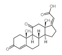 Pregna-4,17(20)-dien-21-oicacid, 3,11-dioxo-, (17Z)-结构式