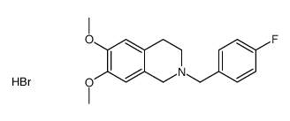 2-[(4-fluorophenyl)methyl]-6,7-dimethoxy-1,2,3,4-tetrahydroisoquinolin-2-ium,bromide Structure