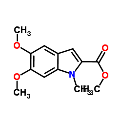 Methyl 5,6-dimethoxy-1-methyl-1H-indole-2-carboxylate结构式
