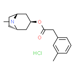 [(1S,5R)-8-methyl-8-azabicyclo[3.2.1]oct-3-yl] 2-(3-methylphenyl)aceta te hydrochloride Structure