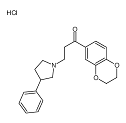 1-(2,3-dihydro-1,4-benzodioxin-6-yl)-3-(3-phenylpyrrolidin-1-yl)propan-1-one,hydrochloride结构式