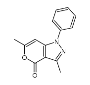 3,6-dimethyl-1-phenylpyrano[4,3-c]pyrazol-4(1H)-one Structure