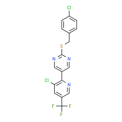 2-[(4-Chlorobenzyl)sulfanyl]-5-[3-chloro-5-(trifluoromethyl)-2-pyridinyl]pyrimidine Structure