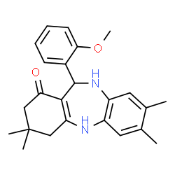 11-(2-Methoxyphenyl)-3,3,7,8-tetramethyl-2,3,4,5,10,11-hexahydro-1H-dibenzo[b,e][1,4]diazepin-1-one结构式