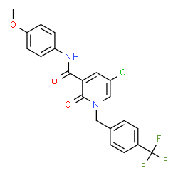 5-Chloro-N-(4-methoxyphenyl)-2-oxo-1-[4-(trifluoromethyl)benzyl]-1,2-dihydro-3-pyridinecarboxamide结构式
