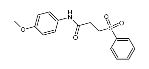 N-(4-methoxyphenyl)-3-(phenylsulfonyl)propanamide Structure