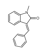 (E)-1-methyl-3-benzylidene-2,3-dihydro-1H-indol-2-one结构式