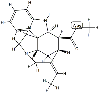 (16α,19E)-19,20-Didehydrocuran-17-oic acid methyl ester结构式