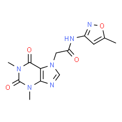 2-(1,3-dimethyl-2,6-dioxo-1,2,3,6-tetrahydro-7H-purin-7-yl)-N-(5-methylisoxazol-3-yl)acetamide structure