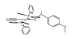 trans-[Ir(PPh3)2]CO(OCHMe(p-C6H4OMe)) Structure