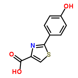 4-Thiazolecarboxylic acid, 2-(4-hydroxyphenyl)- structure