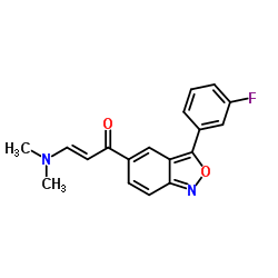 (2E)-3-(Dimethylamino)-1-[3-(3-fluorophenyl)-2,1-benzoxazol-5-yl]-2-propen-1-one结构式