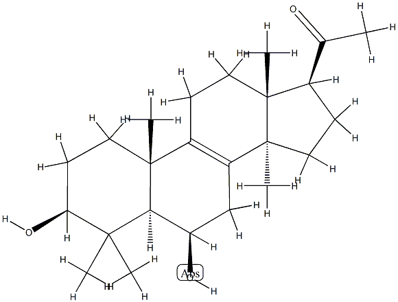 3β,6β-Dihydroxy-4,4,14-trimethyl-5α-pregn-8-en-20-one Structure