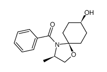 cis-(3R)-4-benzoyl-3-methyl-1-oxa-4-azaspiro[4.5]decane-8-ol结构式