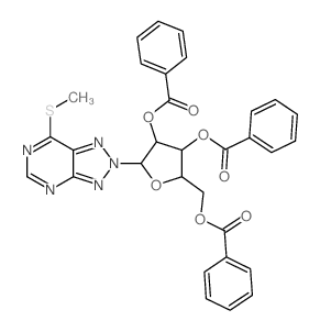 2H-1,2,3-Triazolo[4,5-d]pyrimidine,7-(methylthio)-2-(2,3,5-tri-O-benzoyl-b-D-ribofuranosyl)- picture