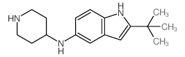 2-tert-Butyl-N-piperidin-4-yl-1H-indol-5-amine structure