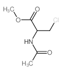 Alanine, N-acetyl-3-chloro-, methyl ester Structure