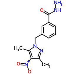3-[(3,5-Dimethyl-4-nitro-1H-pyrazol-1-yl)methyl]benzohydrazide Structure