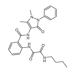 N-butyl-N'-[2-(1,5-dimethyl-3-oxo-2-phenyl-2,3-dihydro-1H-pyrazol-4-ylcarbamoyl)-phenyl]-oxalamide Structure