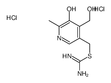 [5-hydroxy-4-(hydroxymethyl)-6-methylpyridin-3-yl]methyl carbamimidothioate,dihydrochloride Structure