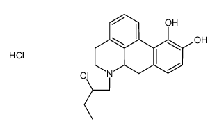 6-(2-chlorobutyl)-5,6,6a,7-tetrahydro-4H-dibenzo[de,g]quinoline-10,11-diol,hydrochloride Structure