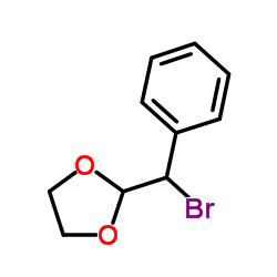 2-[Bromo(phenyl)methyl]-1,3-dioxolane结构式