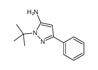 2-tert-butyl-5-phenylpyrazol-3-amine结构式