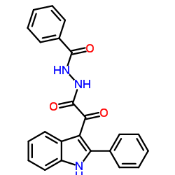 N'-[Oxo(2-phenyl-1H-indol-3-yl)acetyl]benzohydrazide Structure