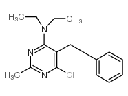 5-benzyl-6-chloro-N,N-diethyl-2-methylpyrimidin-4-amine结构式